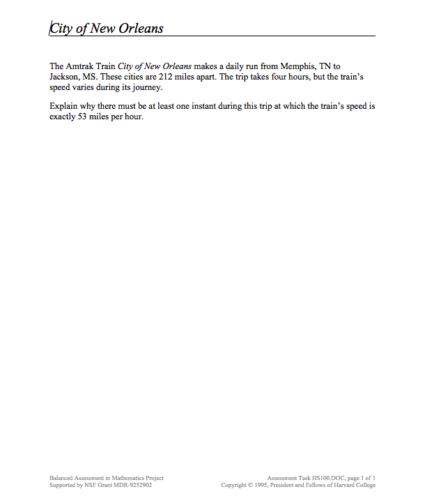 City of New Orleans Assessment