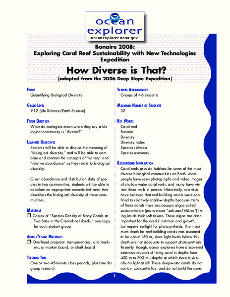 How Diverse is That? Lesson Plan