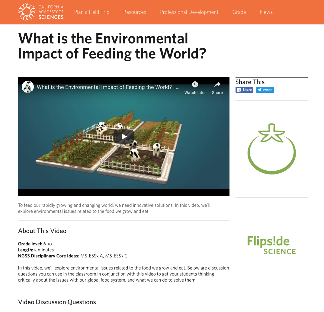 What is the Environmental Impact of Feeding the World? Instructional Video