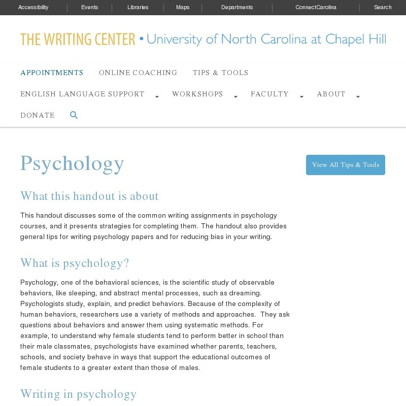 Psychology Website