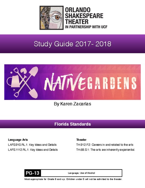 Native Gardens: Study Guide Activity