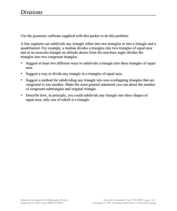 Divisions Assessment