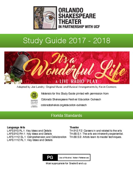 It’s a Wonderful Life: Study Guide Activity
