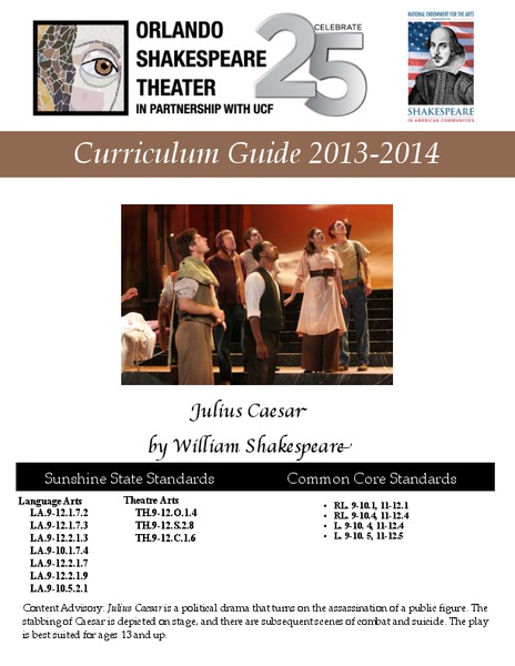 Julius Caesar: Study Guide Activity