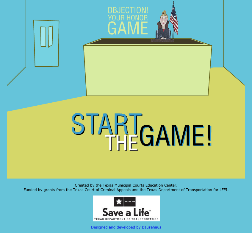 Objection! Your Honor Game Learning