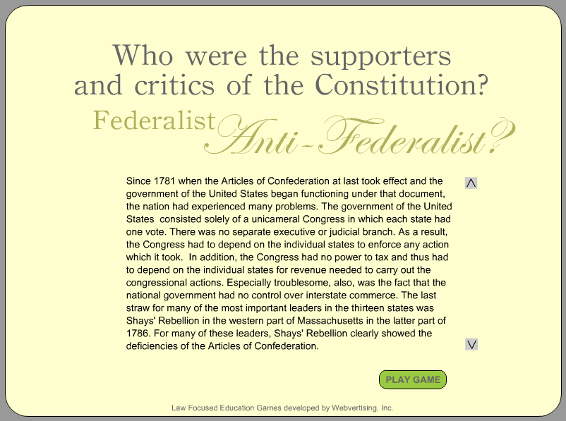 Federalist — Anti-Federalist Learning