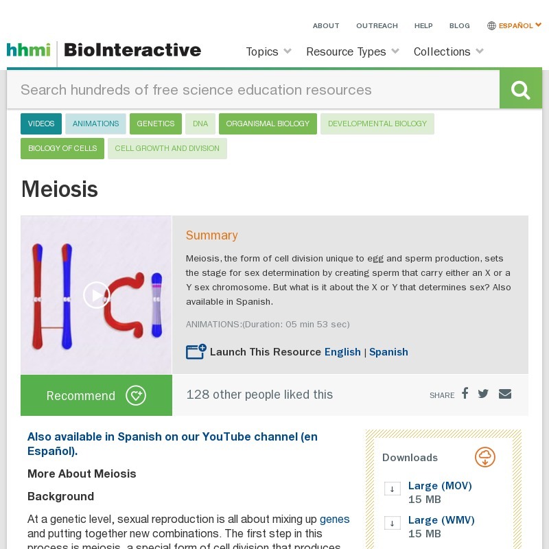 Meiosis Instructional Video
