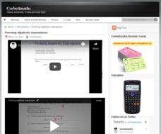 Forming Algebraic Expressions Instructional Video