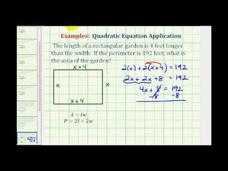 Find the Area of a Rectangle Given the Perimeter (Example) Instructional Video