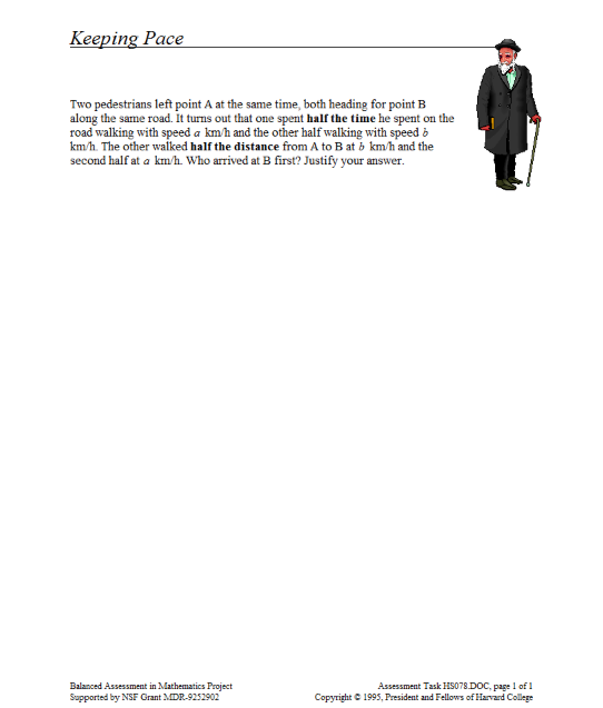 Keeping Pace Assessment