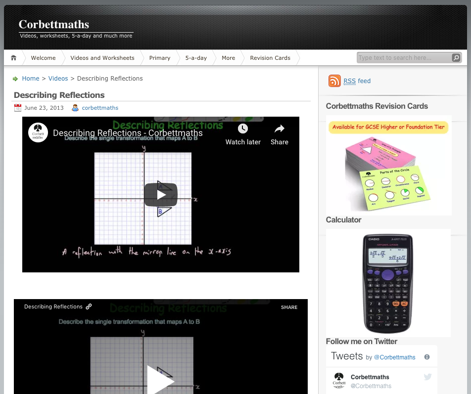 Describing Reflections Instructional Video