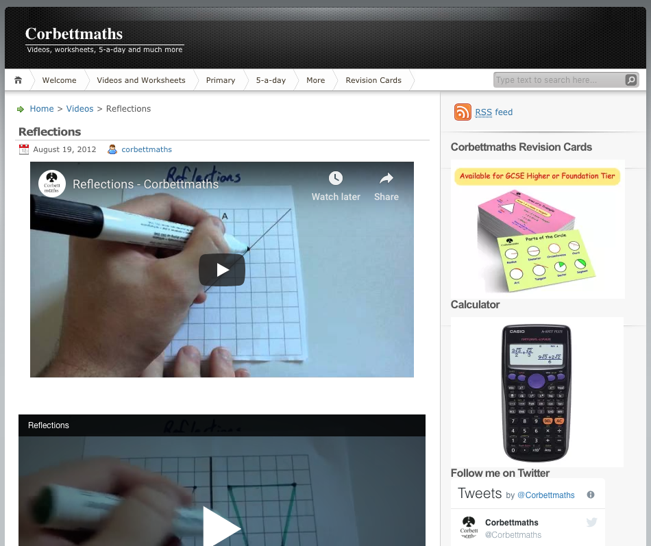 Reflections Instructional Video