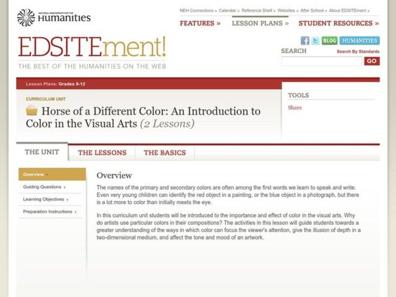 Horse of a Different Color: An Introduction to Color in the Visual Arts Lesson Plan