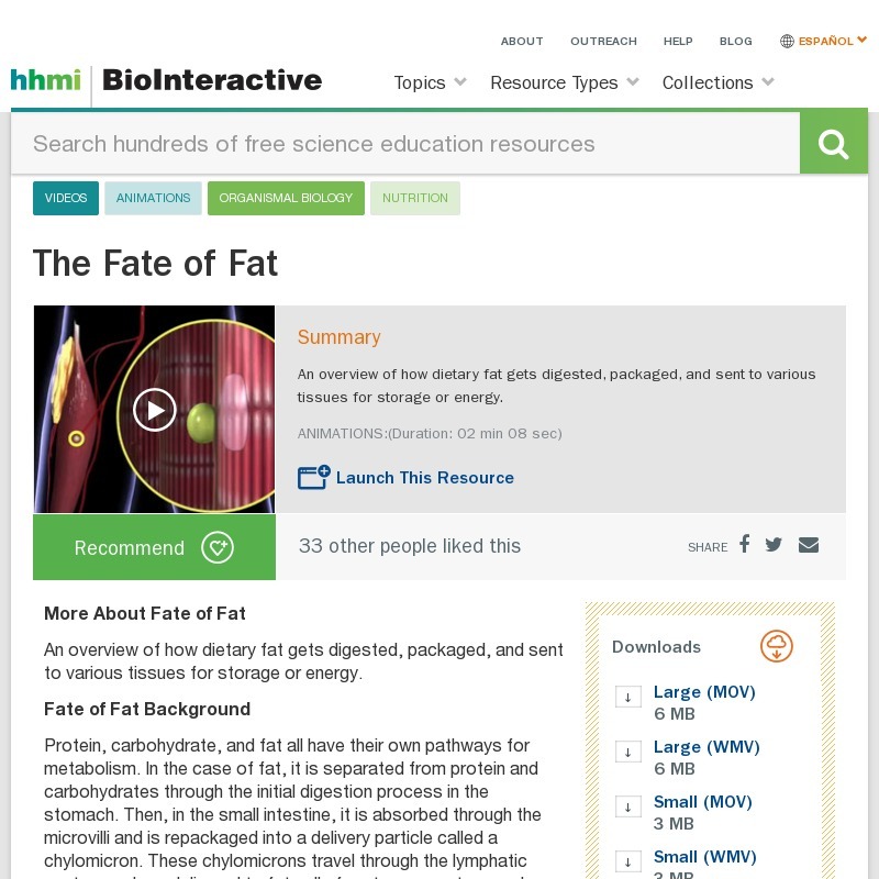 The Fate of Fat Instructional Video