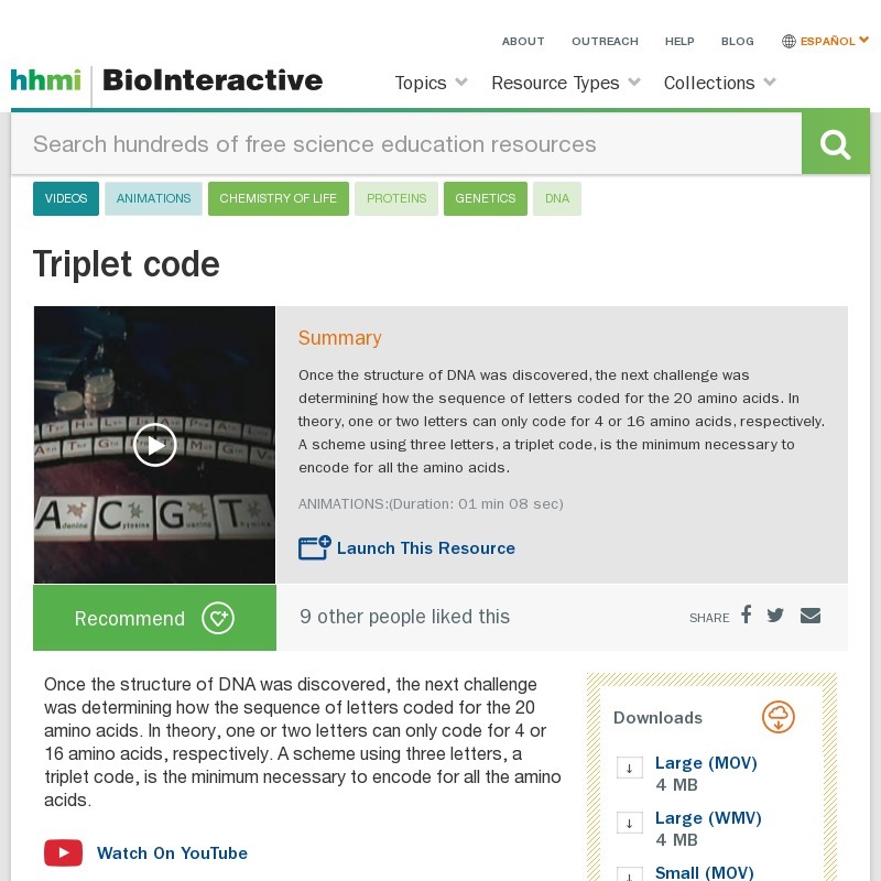 Triplet Code Instructional Video