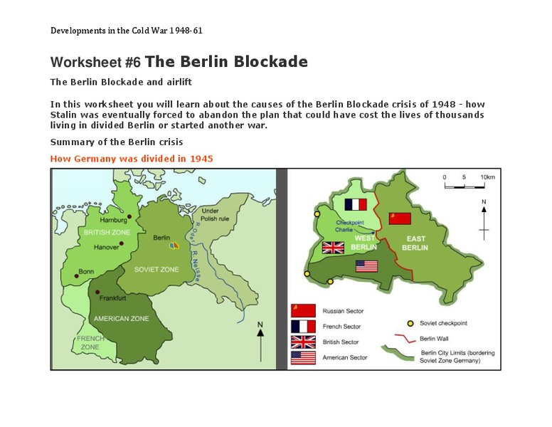 The Berlin Blockade Activity