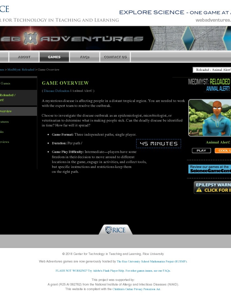 MedMyst: Animal Alert! Interactive