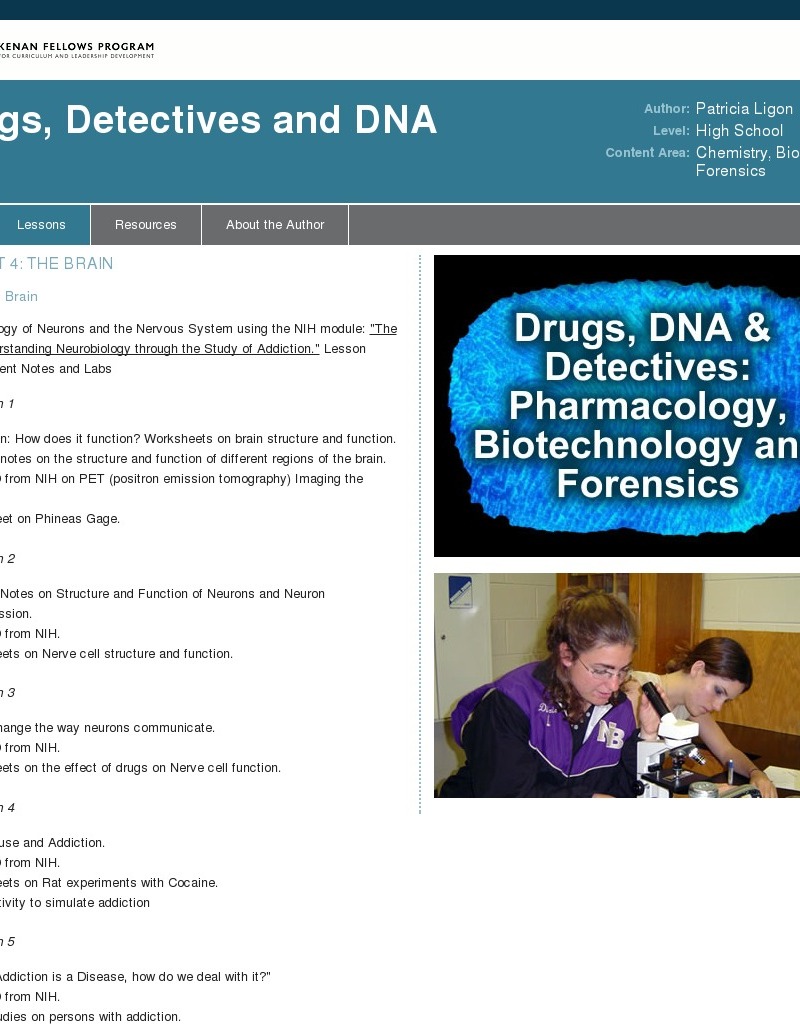 Unit 4: The Brain Unit Plan