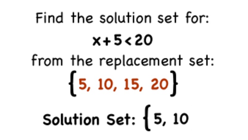 How Do You Find a Solution Set When You Have A Replacement Set? Instructional Video