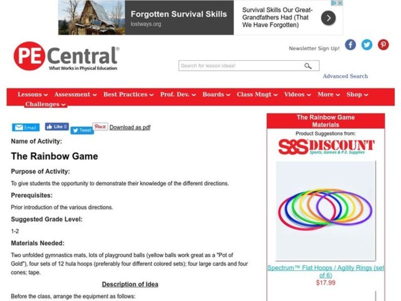 The Rainbow Game Lesson Plan