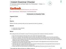 Introduction to Character Traits Lesson Plan