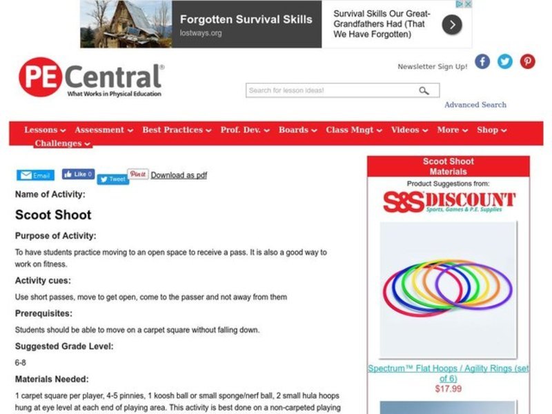 Scoot Shoot Lesson Plan