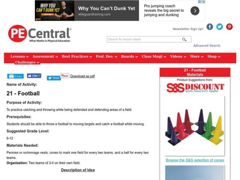 21 - Football Lesson Plan