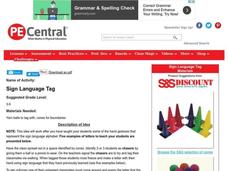 Sign Language Tag Lesson Plan