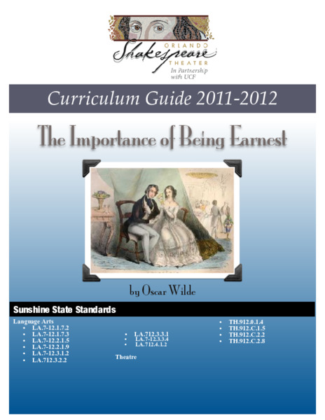 The Importance of Being Earnest: Study Guide Activity