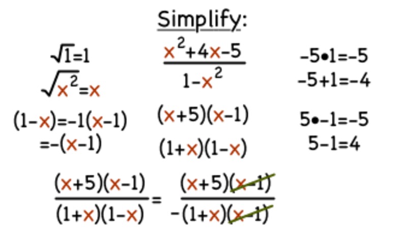 How Do You Simplify a Polynomial Over a Polynomial Using Opposite Binomial Factors? Instructional Video