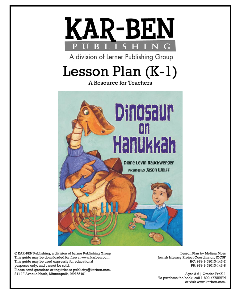 Dinosaur on Hanukkah Lesson Plan