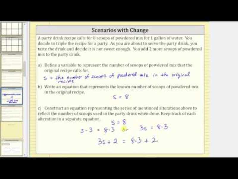 Modeling Change with Equivalent Equations ax + b = c Instructional Video