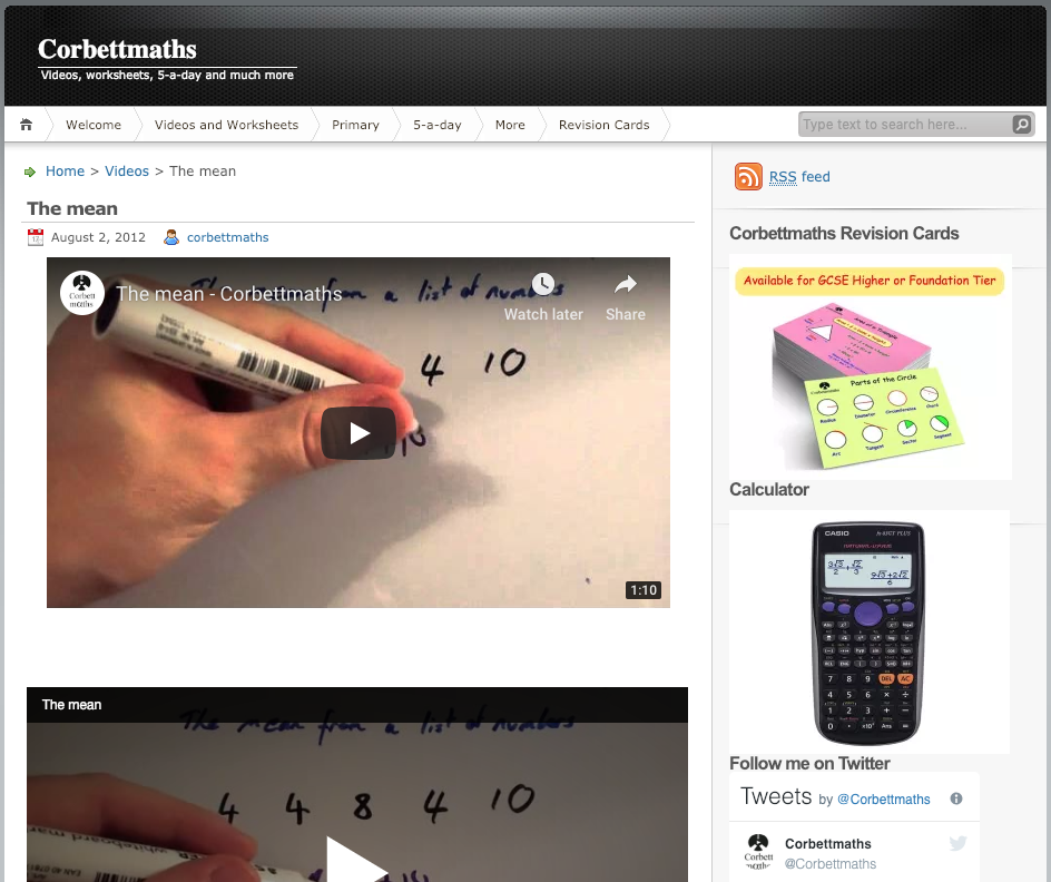 The Mean Instructional Video