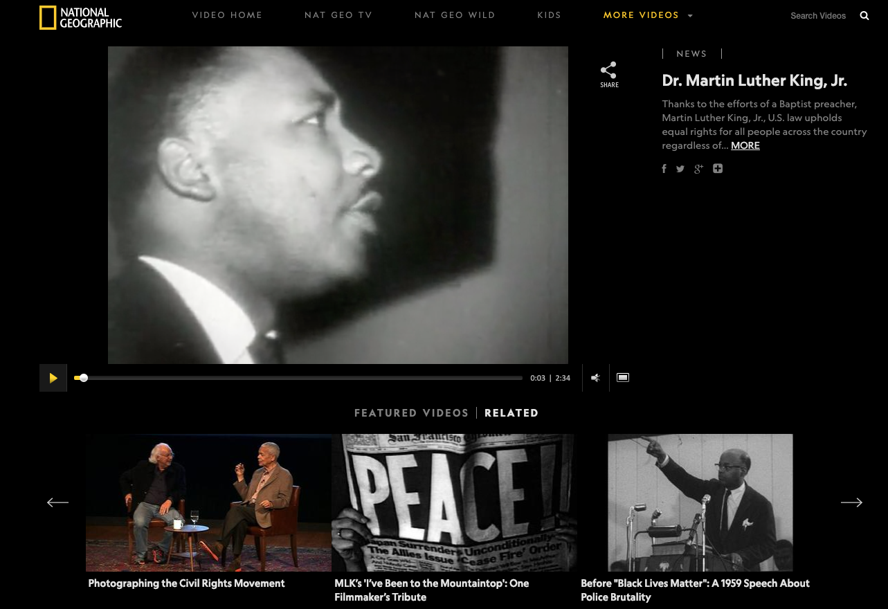 Dr. Martin Luther King, Jr. Instructional Video