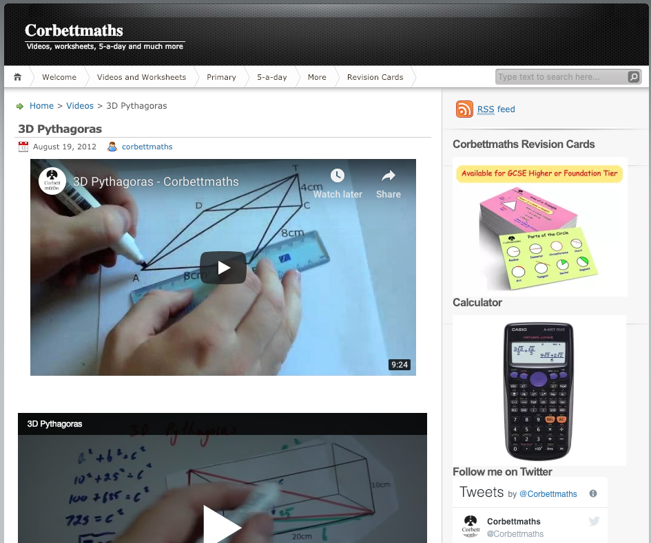3D Pythagoras Instructional Video