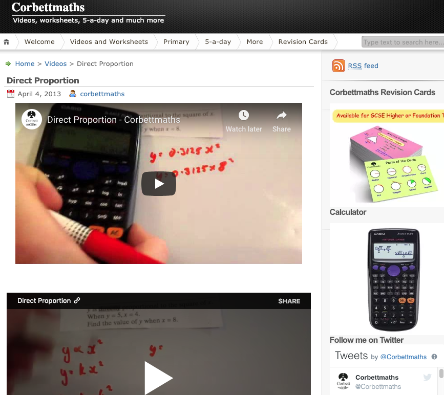 Direct Proportion Instructional Video