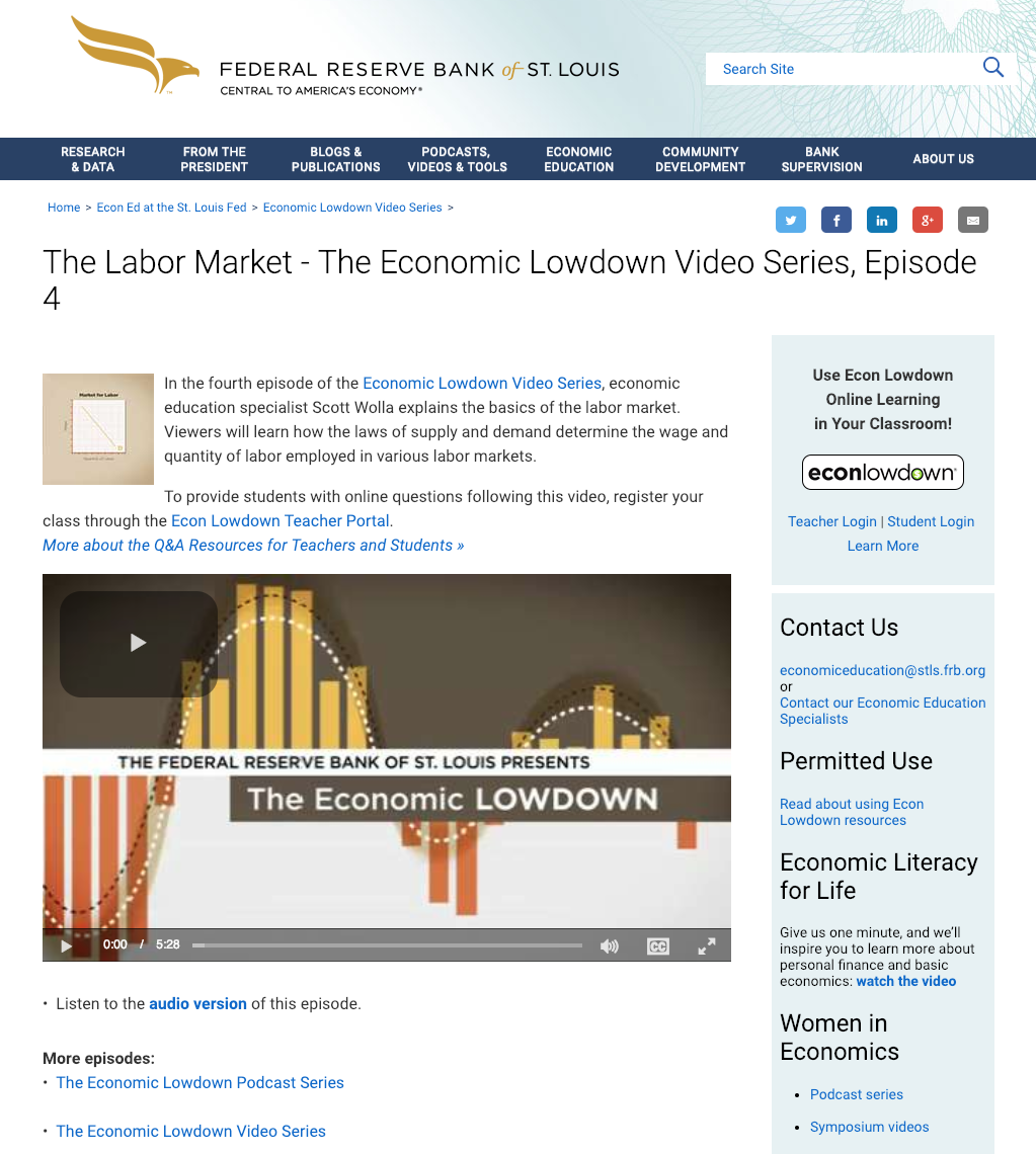 Episode 4: The Labor Market Instructional Video
