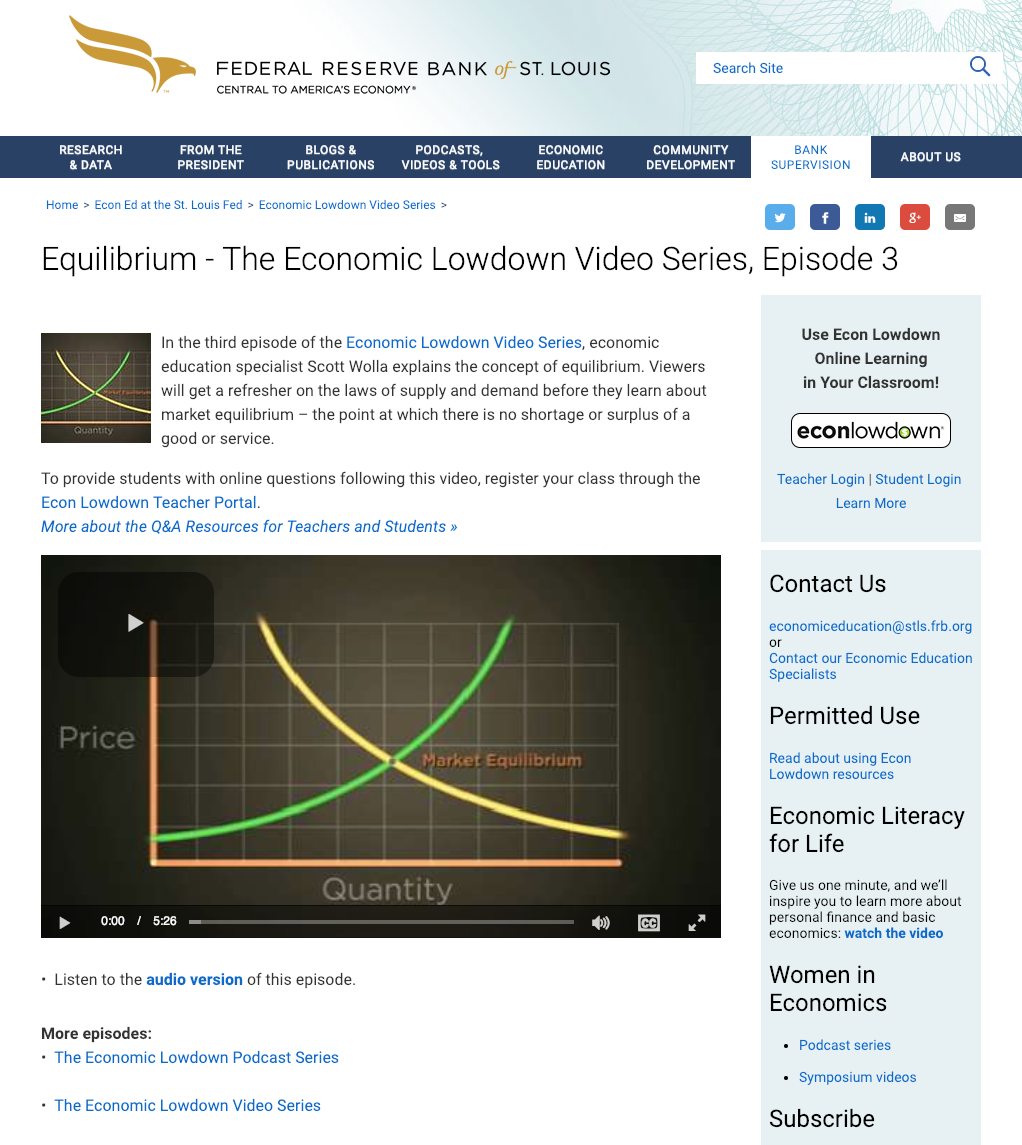 Episode 3: Equilibrium Instructional Video