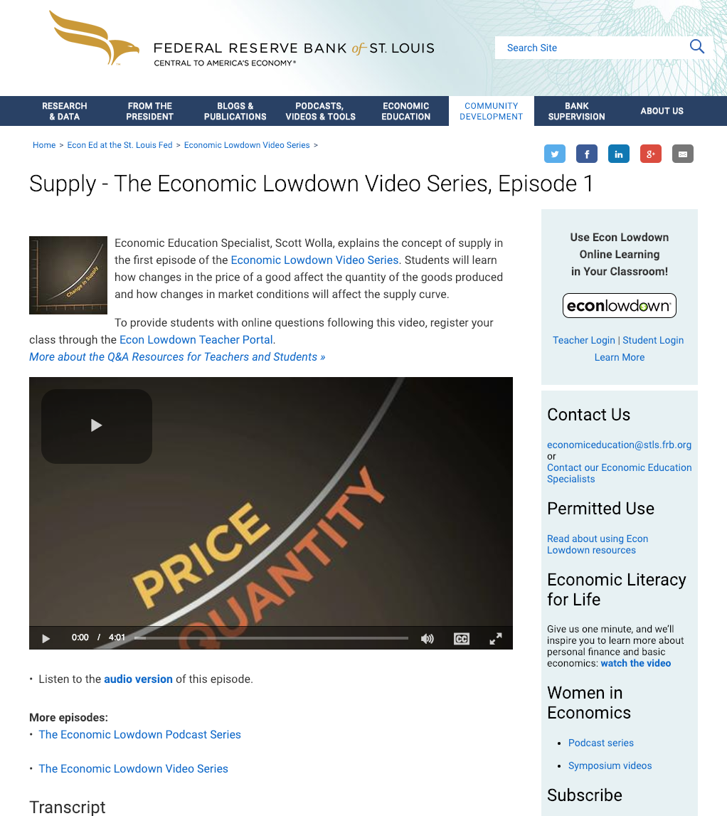 Episode 1: Supply Instructional Video