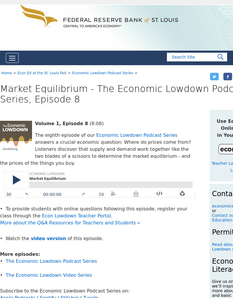 Episode 8: Market Equilibrium Podcast