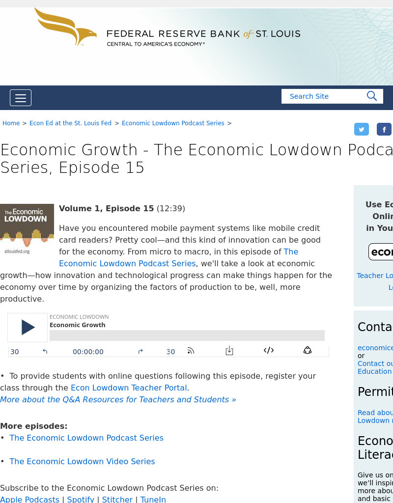Episode 15: Economic Growth Podcast