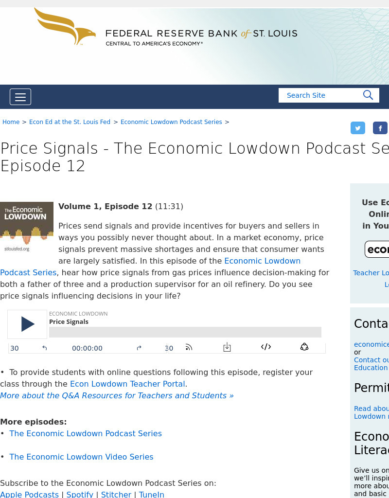 Episode 12: Price Signals Podcast