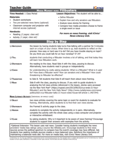 Mini-Lesson: Filibusters Lesson Plan