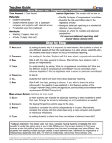 Mini-Lesson: Congressional Committees Lesson Plan