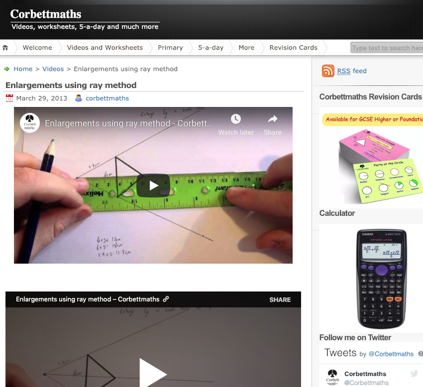 Enlargements Using Ray Method Instructional Video