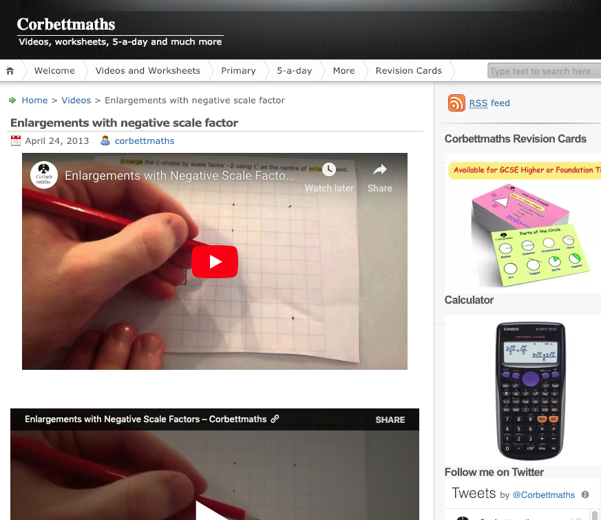 Enlargements with Negative Scale Factor Instructional Video