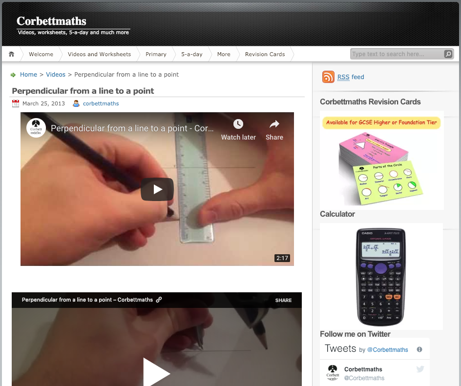 Perpendicular from a Line to a Point Instructional Video