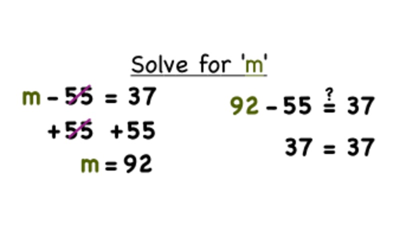 How Do You Solve an Equation Using Addition? Instructional Video