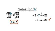 How Do You Solve an Equation Using Division? Instructional Video