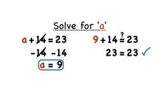 How Do You Solve an Equation Using Subtraction? Instructional Video